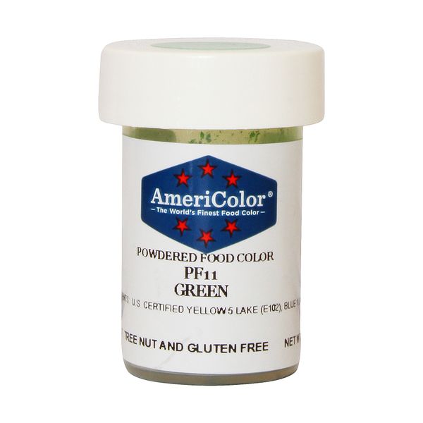 Зеленая Сухая кондитерская краска Americolor PF11 фото