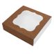 Коробка для пряників 12х12см Крафт з вікном (5шт): Сервірування та пакування