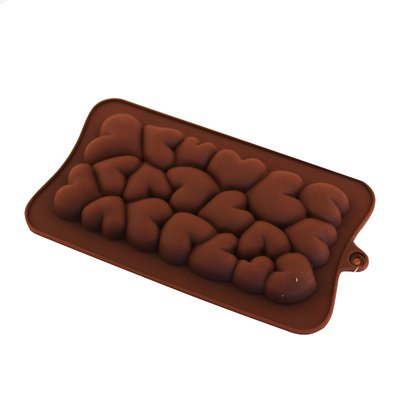 Силіконова форма для шоколаду і карамелі Серця №4 3735 фото