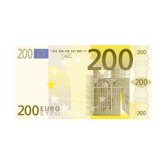 Вафельна картинка 200 євро 5х9 wk3 фото