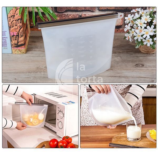 Силиконовый пакет для хранения продуктов 21х24см 2786 фото