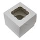 Коробка для капкейків 1шт Біла з вікном (квадрат) (5шт): Сервірування та пакування
