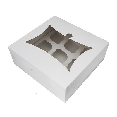 Коробка для капкейков на 9шт Белая (5шт) lp4 фото