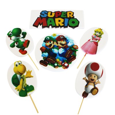Набор сахарных топперов Супер Марио 2D 17378 фото