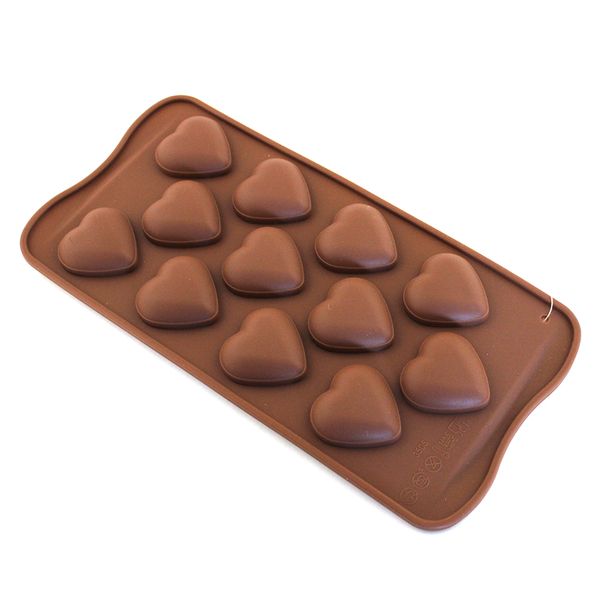 Силіконова форма для шоколаду і карамелі Серця №2 3506 фото