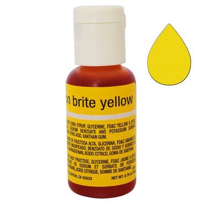 Гелевий барвник Chefmaster Liqua-Gel Neon Brite Yellow 5260 фото