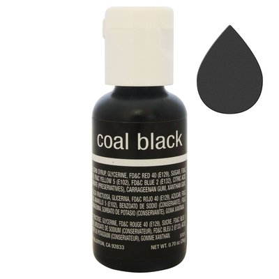 Гелевий барвник Chefmaster Liqua-Gel Coal Black 5101 фото