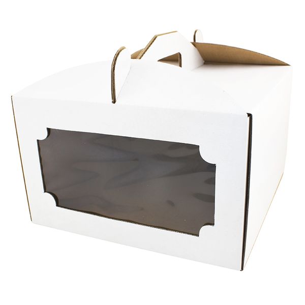 Коробка для торта белая 25х25х15см (5шт) lp22 фото