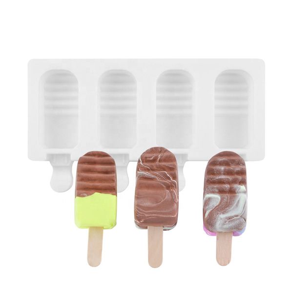 Силиконовая форма для мороженого Эскимо Зебра 4шт 3075 фото