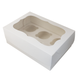 Коробка для капкейків 6 шт Біла з фігурним вікном (5шт): Сервірування та пакування