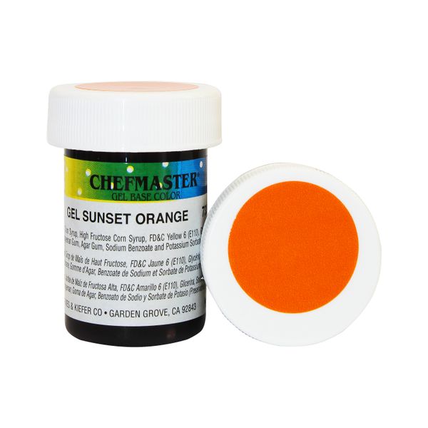 Гель-фарба Base Color Chefmaster Sunset Orange, 28гр 7338 фото