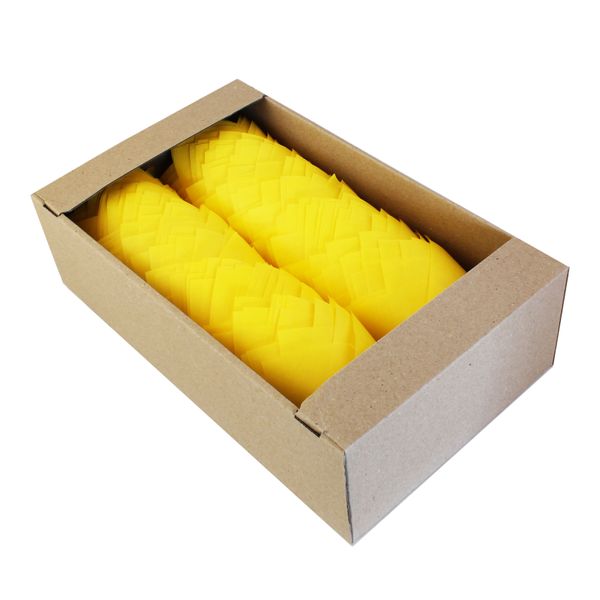Бумажная форма для кексов Тюльпан - Желтые, 160шт ТЛ-1::yellow фото