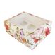 Коробка для капкейков на 6шт Цветы пастель с окном (5шт): Сервировка и упаковка