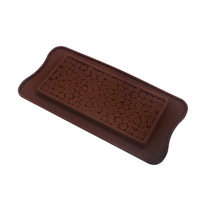 Силиконовая форма для шоколада и карамели Шоколадная плитка кофейные зерна 3240/1170 фото