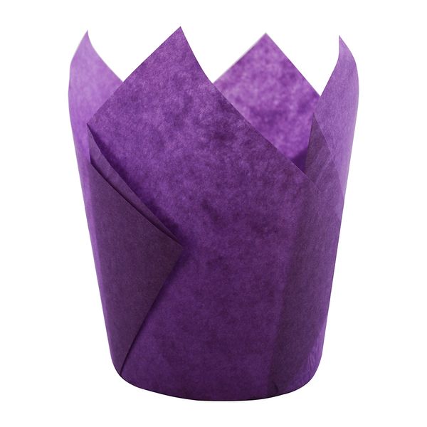 Паперова форма для кексів Тюльпан - Пурпур, 80шт ТЛ-1::purple фото