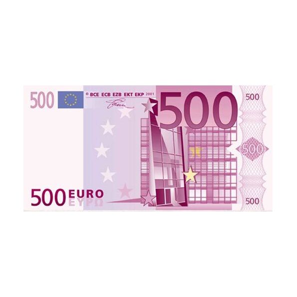 Вафельна картинка 500 євро 15х30 wk8 фото