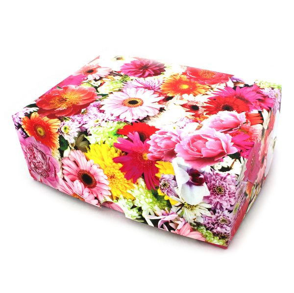 Коробка для капкейков на 6шт Цветы яркие, без окна (5шт) lp14::2 фото