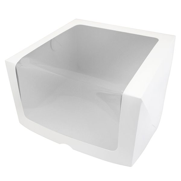 Коробка для муссового торта белая 25х25х15см (5шт) lp58 фото