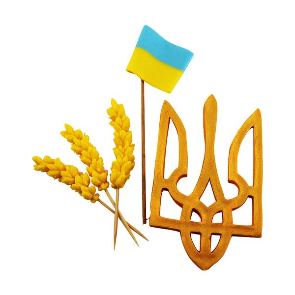 Набор сахарных топперов Свободная Украина 15547 фото