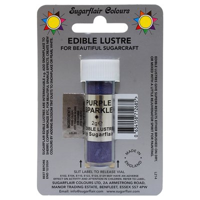 Блискучий барвник Sugarflair Іскристий фіолетовий (Purple Sparkle) E137 фото