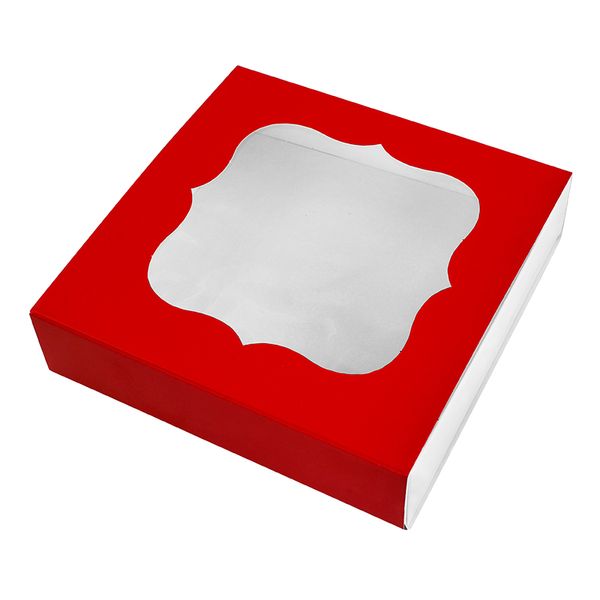Коробка для пряников 12х12см Красная (5шт) 822::13 фото
