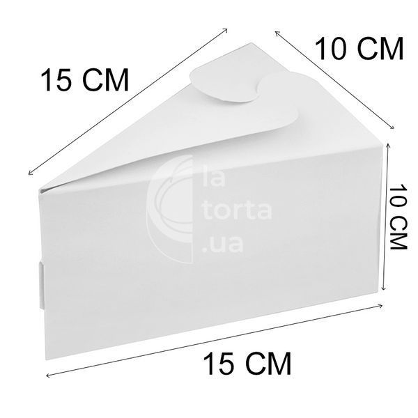Коробка для кусочка торта Белая 15х10х10см (5шт) lp90 фото