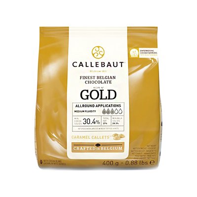 Шоколад білий з карамеллю Callebaut Gold 30,4%, 400гр CHK-R30GOLD-E0-D94 фото