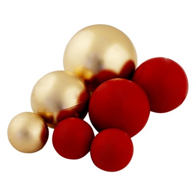 Шоколадные сферы Красно-золотые 18821 фото