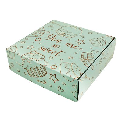 Коробка You are so sweet для макаронс, пряников 15х15х5см (5шт) lp108 фото