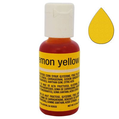 Гелевий барвник Chefmaster Liqua-Gel Lemon Yellow 5142 фото