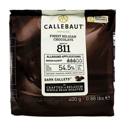 Шоколад чорний Callebaut 54,5%, 400гр 811-E0-D94 фото