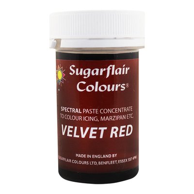 Гелевий барвник Sugarflair Червоний вельвет (Velvet red) A136/136 фото