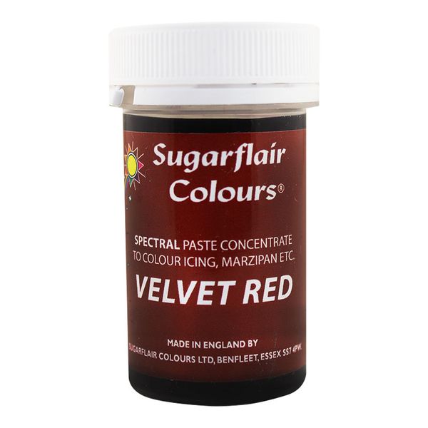 Гелевый краситель Sugarflair Красный вельвет (Velvet red) A136/136 фото