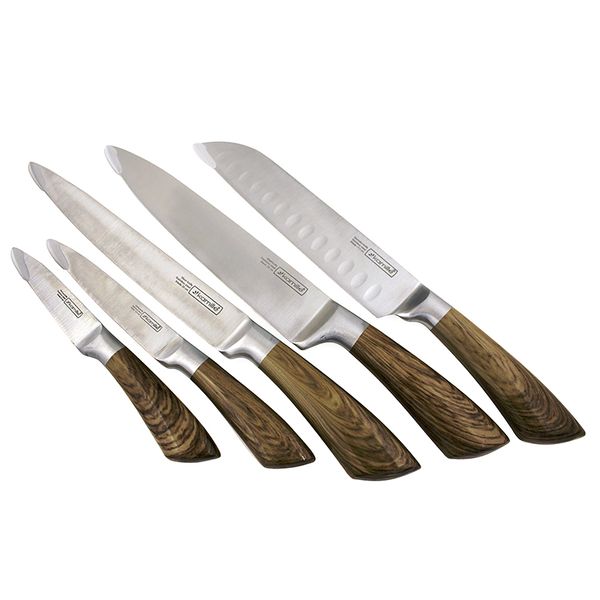 Набір кухонних ножів на підставці Kamille 5048 фото