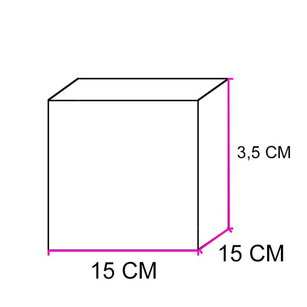 Коробка для пряников 15х15см Пудровая Круг (5шт) lp26::2 фото
