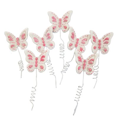 Набір цукрових топерів Метелики білі 30924 фото