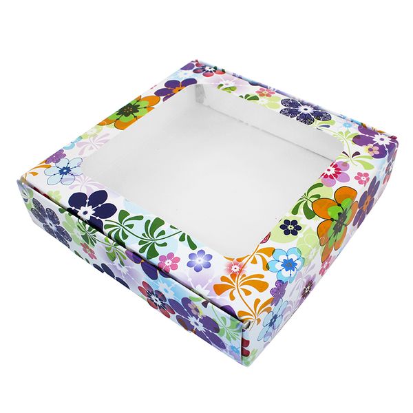 Коробка для пряників 15х15см з вікном Весняні квіти (5шт) 927::27 фото