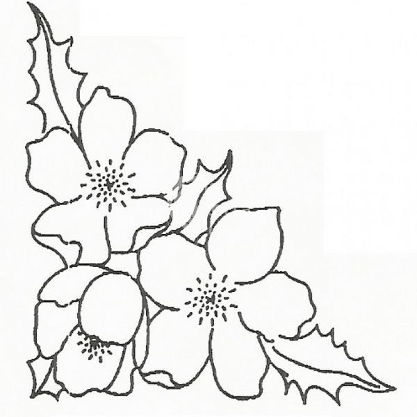 Пэчворк Рождественская роза Christmas rose corner фото