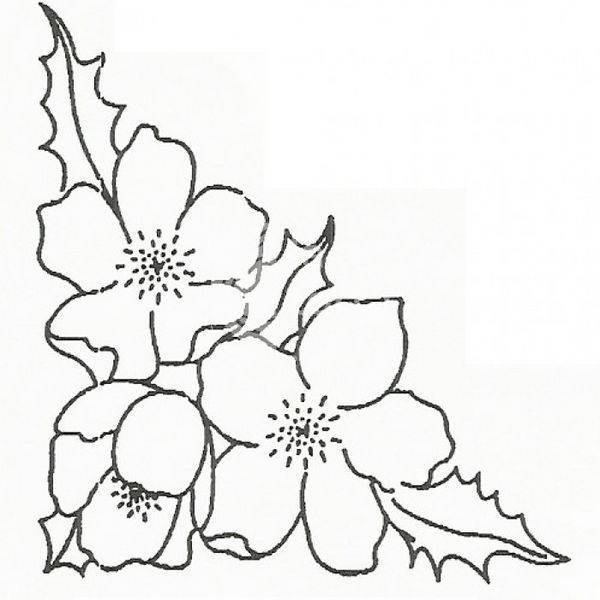 Печворк Різдвяна троянда Christmas rose corner фото