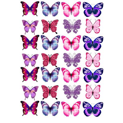 Цукрова картинка Метелики №1 20х30 028028/pr50 фото
