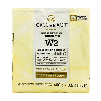 Шоколад білий Callebaut W2 28%, 400гр W2-E0-D94 фото