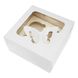 Коробка для капкейків на 4шт Біла/Молочна з метеликом (5шт): Сервірування та пакування