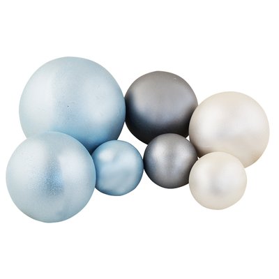 Шоколадні сфери Блакитні-білі-срібні 16664 фото
