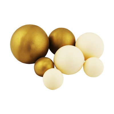 Шоколадные сферы Бело-золотые 15898 фото
