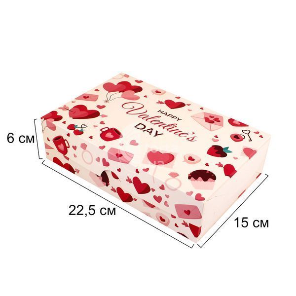 Коробка для эклеров и зефира 22,5х15см Valentine's Day (5шт) lp25::10 фото