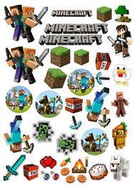 Вафельная картинка Minecraft  №2 20x30см 027027/pr392 фото