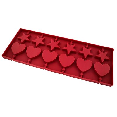 Силіконова форма для шоколаду і карамелі Зірки і серця 3407 фото