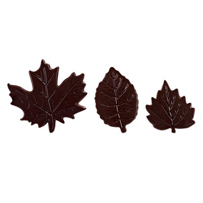 Шоколадный декор Листья (черные), 12шт 33992 фото