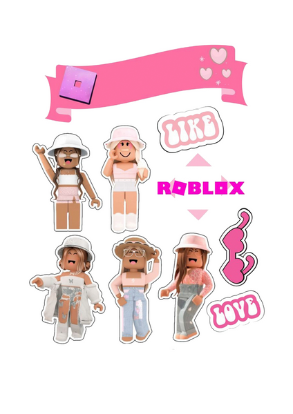 Цукрова картинка Roblox дівчата 20x30см 028028/pr446 фото