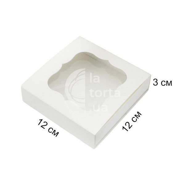 Коробка для пряников 12х12см Белая с окном (5шт) 822::3 фото